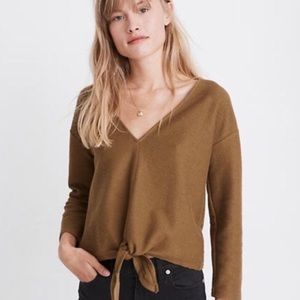 🌙MADEWELL Long-Sleeve Tie-Front Top🌙